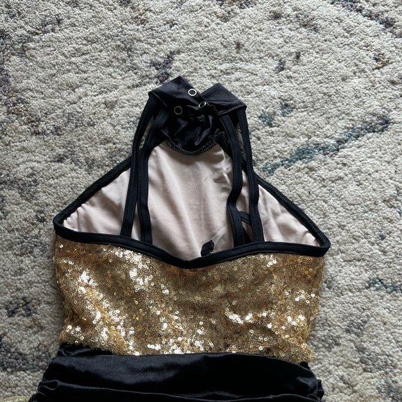 Weissman Gold & Black Sequin Tutu Dance Costume - Picture 5 of 6